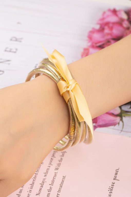 Jelly Glitter Bangle Bracelet Set | Perfect Gameday Colors - Image 3