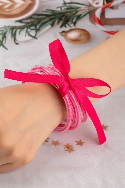 Jelly Glitter Bangle Bracelet Set | Perfect Gameday Colors - Image 4