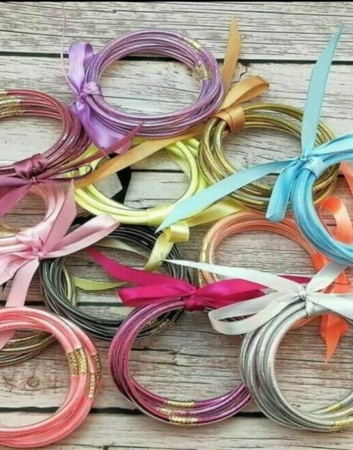 Jelly Glitter Bangle Bracelet Set | Perfect Gameday Colors - Image 6