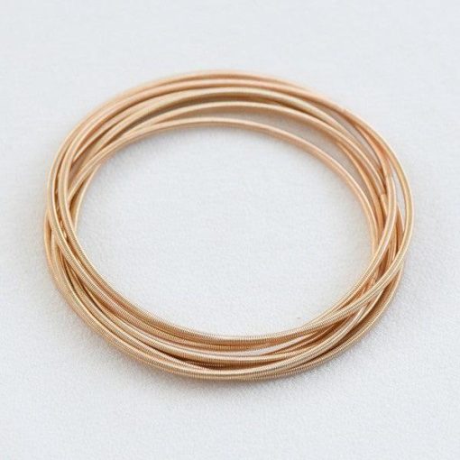 Gold Guitar String Bracelet Set