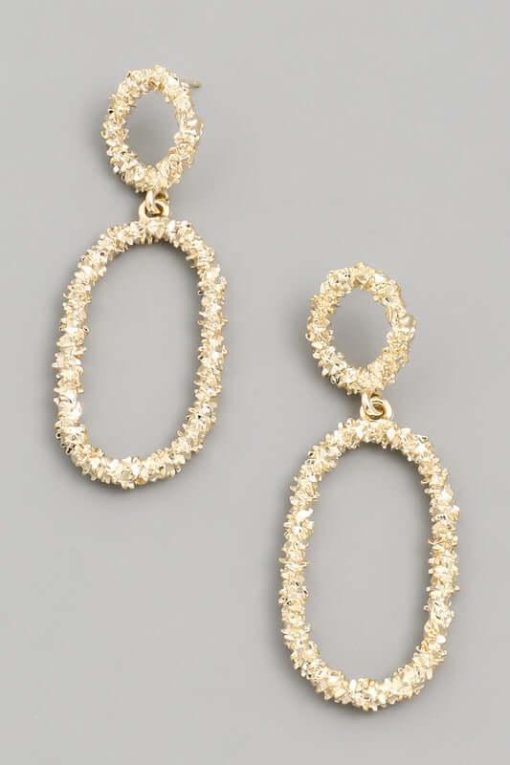 Ring Ring Oval Drop Earrings Jewelry