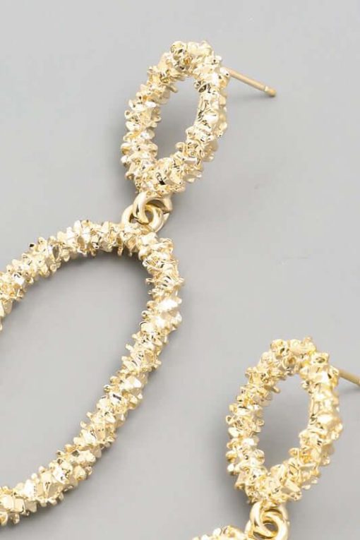 Ring Ring Oval Drop Earrings Jewelry - Image 3