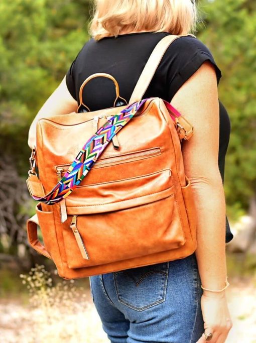 Convertible Backpack Purse – Adjustable & Vegan Leather