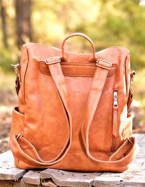 Convertible Backpack Purse – Adjustable & Vegan Leather - Image 4