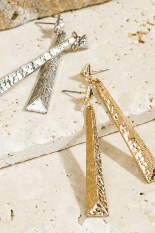 Hammered Drop Earrings Jewelry - Image 6
