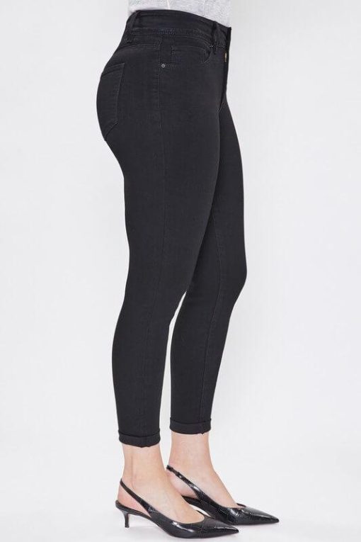Hide Your Muffin Top Two Button Rolled Cuff Jean - Image 3