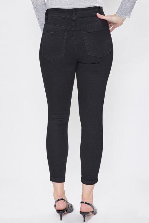 Hide Your Muffin Top Two Button Rolled Cuff Jean - Image 4