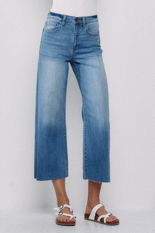 High Rise Crop Wide Leg Jeans | Sneak Peek Denim