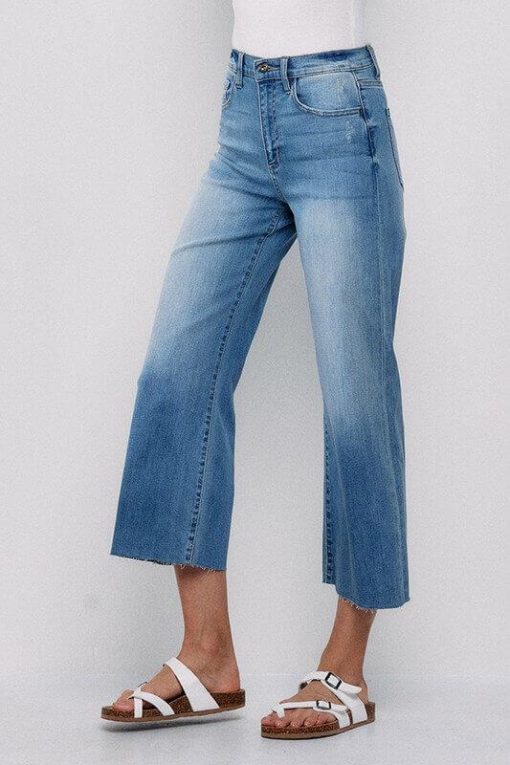 High Rise Crop Wide Leg Jeans | Sneak Peek Denim - Image 3