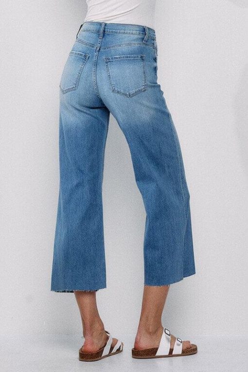 High Rise Crop Wide Leg Jeans | Sneak Peek Denim - Image 4