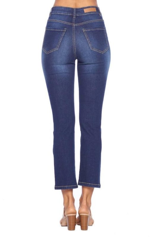 Dark Wash High-Rise Ankle Jeans - Image 5