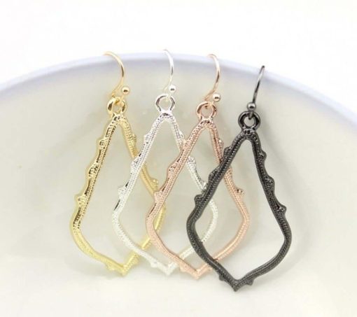 Hollow Waterdrop Dangle Earrings Jewelry - Image 3