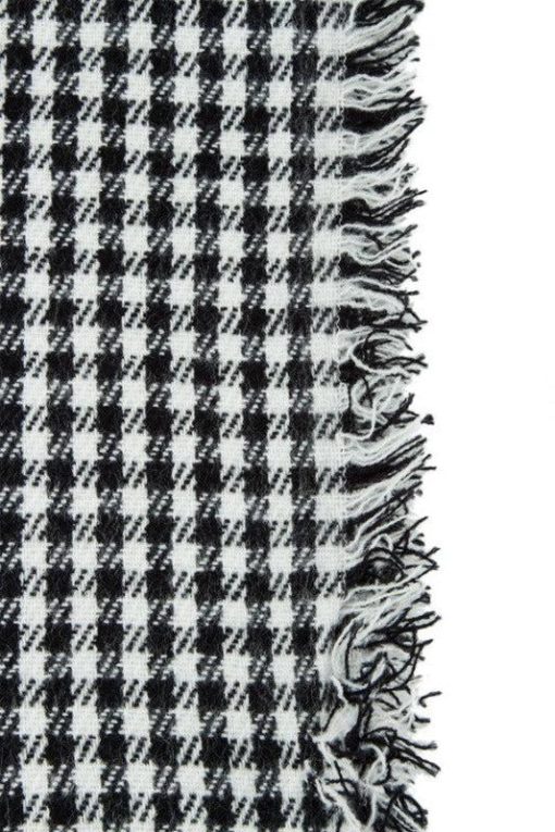 Houndstooth Infinity Scarf | Black and White Scarf - Image 3