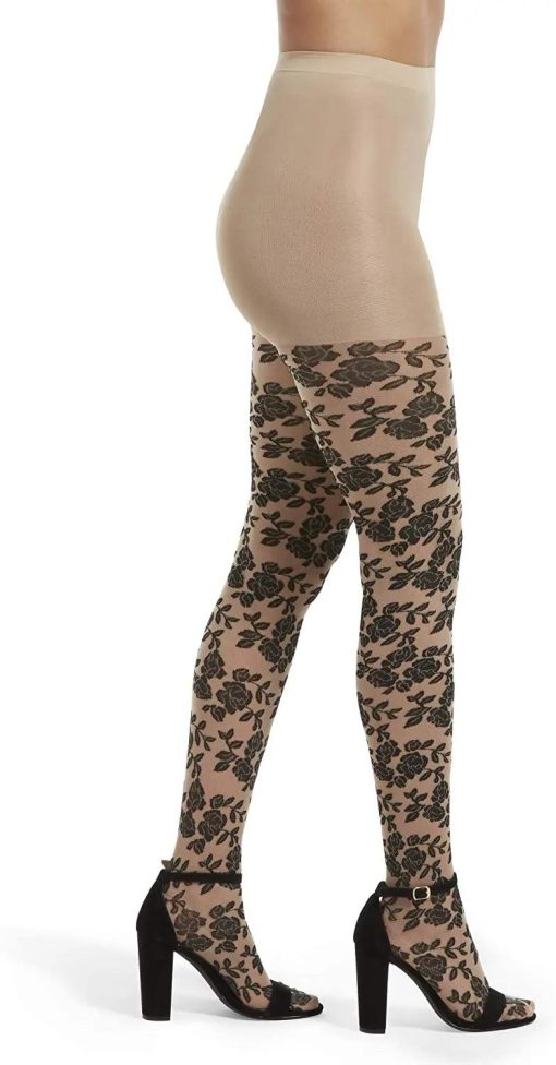 HUE Fashion Floral Print Tights | Mature Women's Clothing Boutique - Image 3