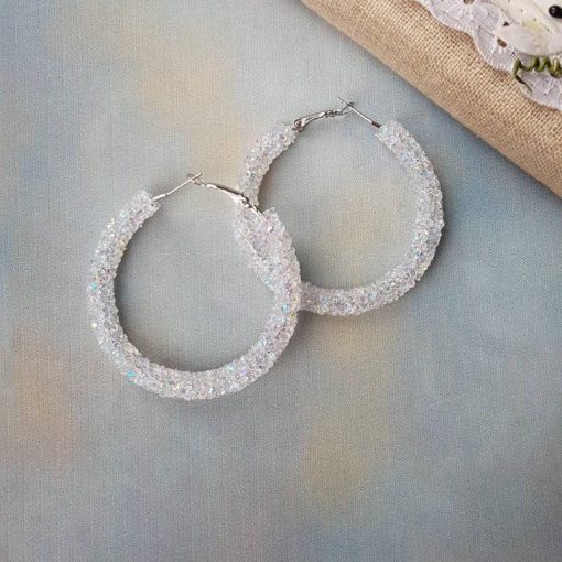 Iced Hoop Earrings - Image 3