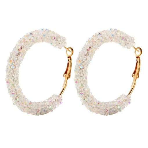 Iced Hoop Earrings - Image 4