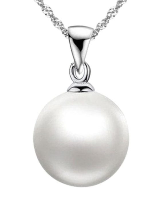 Ivory Pearl Necklace & Earrings Set Jewelry