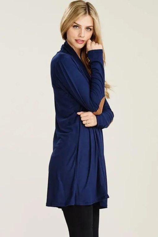 Jacqueline Cardigan with Suede Patches Outerwear - Image 4