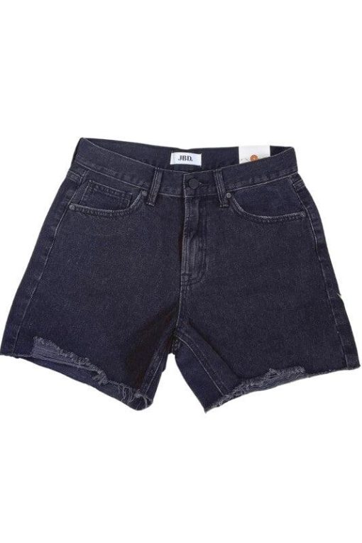 JBD by Just Black Denim Hi-Rise Frayed Shorts
