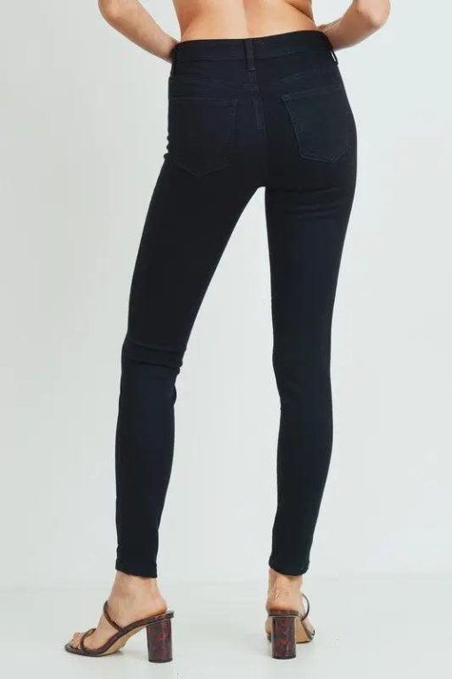 JUST USA Black Button Down Skinny Jeans - Image 3
