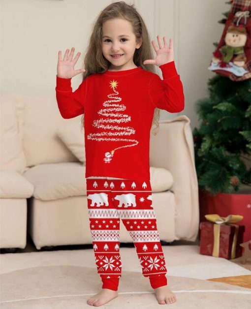 Kids Home for the Holidays Christmas Print Pajama Set - Image 6