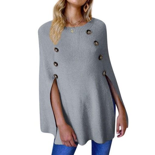 Lazy Day Button Poncho | Outerwear