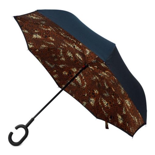 Leopard Parquet Inverted Umbrella