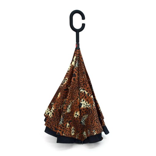 Leopard Parquet Inverted Umbrella - Image 3