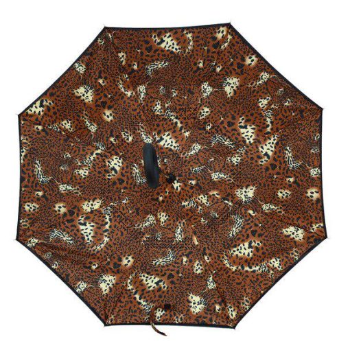Leopard Parquet Inverted Umbrella - Image 4