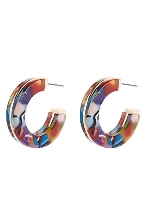 Let's Get Funky Chunky Hoop Earrings Jewelry