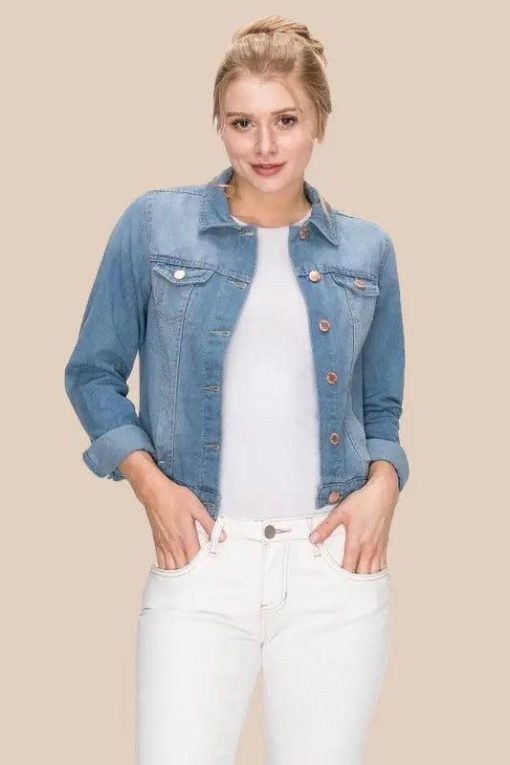 Light Blue Denim Jacket | Mature Women's Online Clothing