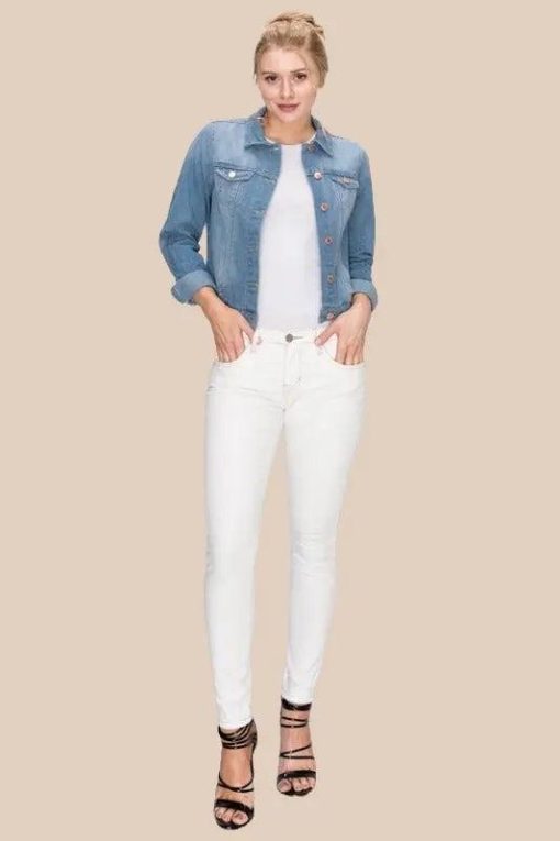 Light Blue Denim Jacket | Mature Women's Online Clothing - Image 5