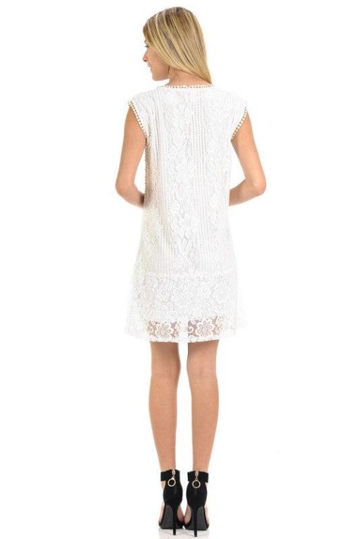Little White Lace Dress | Women's White Dresses - Image 4