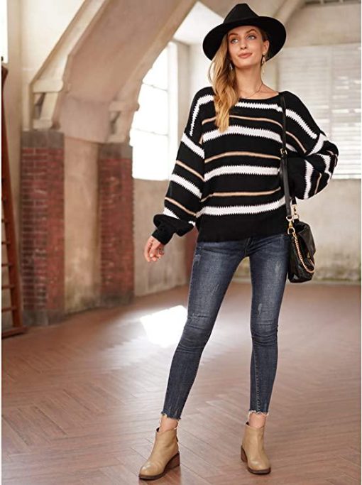 Loose Knit Stripe Dom Sweater Tops - Image 4