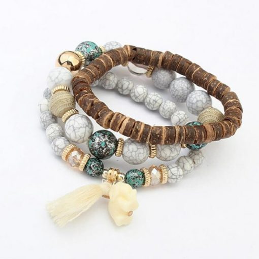 Louyue Bohemian Tassel Beaded Bracelets - Image 6