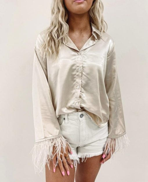 Silk Feather Shirt - Image 4
