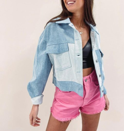 Two Toned Denim Jacket - Image 4