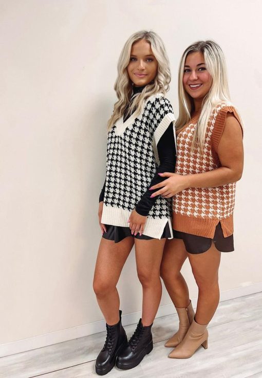 Vanessa Sweater Vest – Burnt Orange