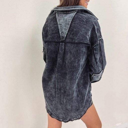 Vintage Black Corded Shacket - Image 4