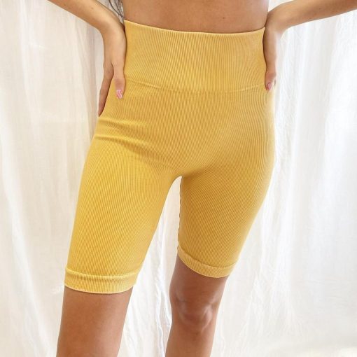 Vintage Wash Biker Shorts - Image 4