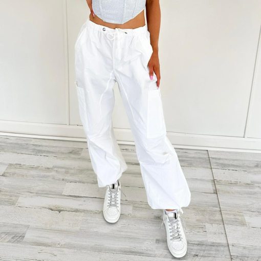 White Cargo Pants - Image 6