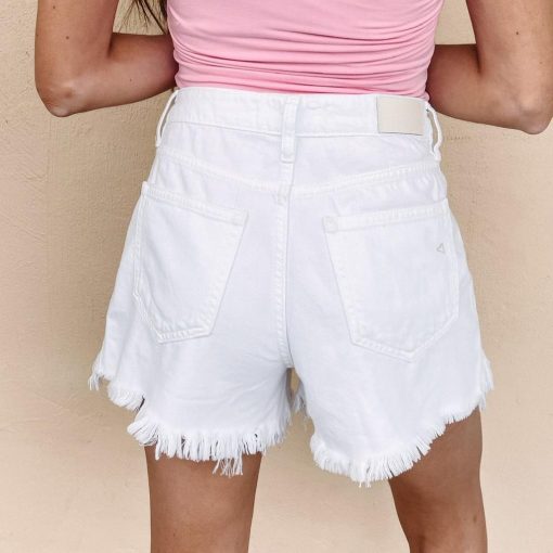 White Denim Shorts - Image 3