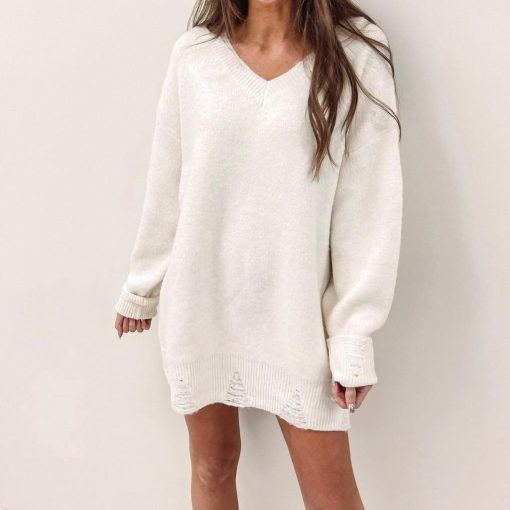 Amanda Sweater Tunic – Cream - Image 4