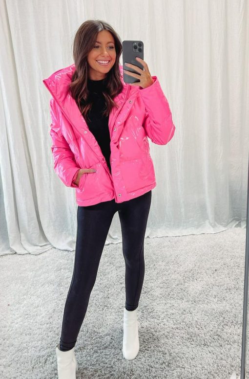 Barbie Pink Puffer Jacket - Image 3