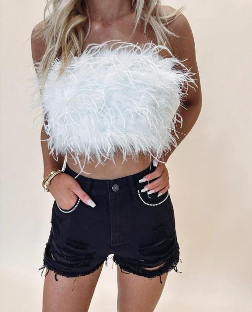 Black Rhinestone Shorts - Image 3