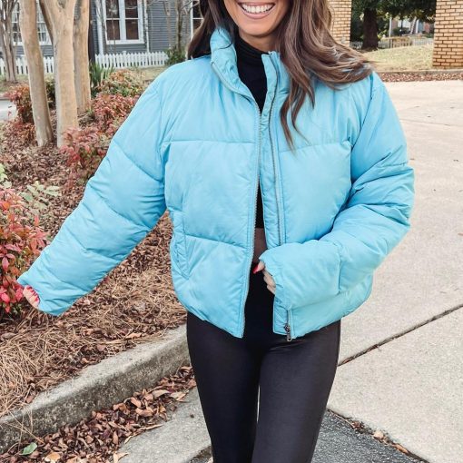 Blue Puffer Jacket - Image 3