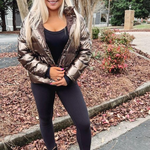 Bronze Puffer Jacket - Image 6
