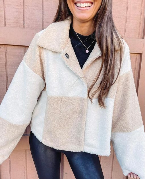 Checkered Tan Jacket - Image 6
