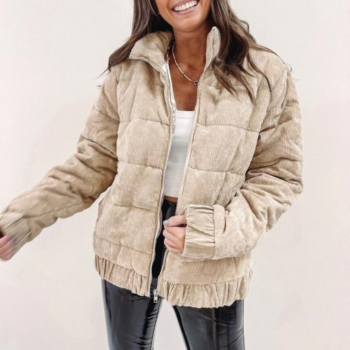 Cord Puffer Jacket - Image 3