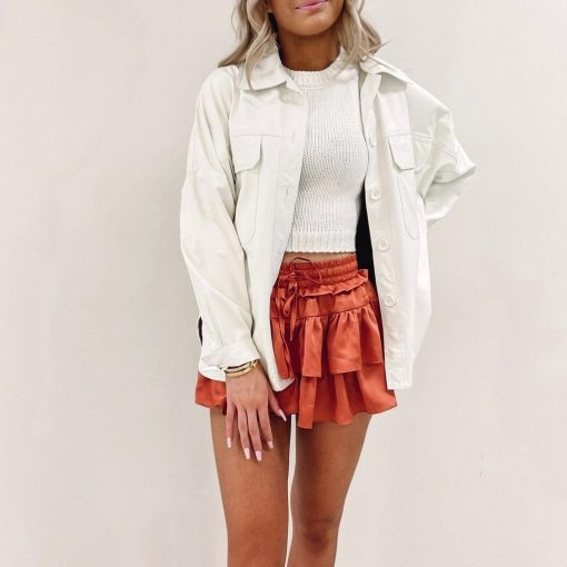 Cream Leather Shacket - Image 6